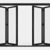 4-delad aluminiumvikdörr 2+2