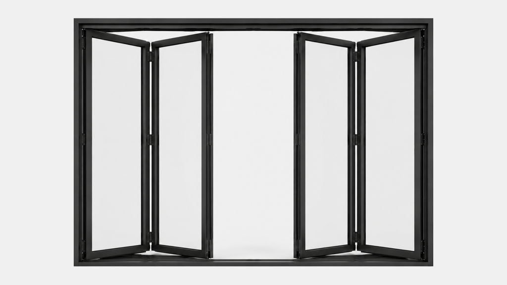 4-delad aluminiumvikdörr 2+2
