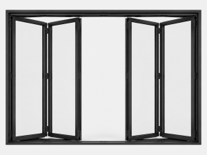 Exklusiv 4-delad aluminiumvikdörr 2+2 4-delad aluminiumvikdörr 2+2