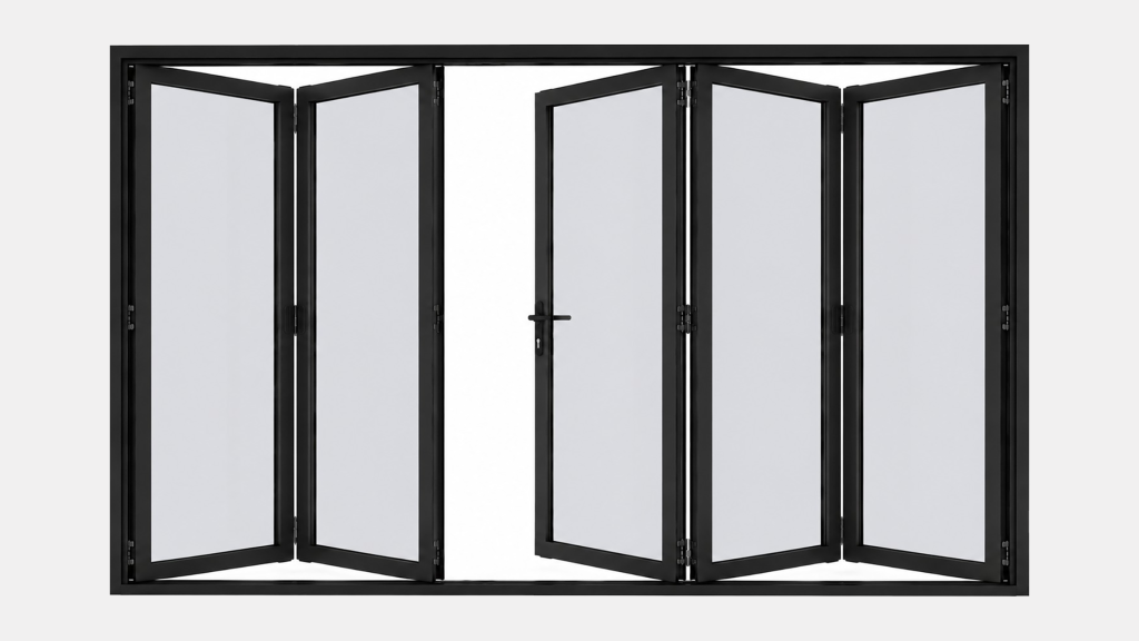 5-delad aluminiumvikdörr 2+3 måttbeställd