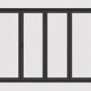 6-delad aluminiumvikdörr 4+2