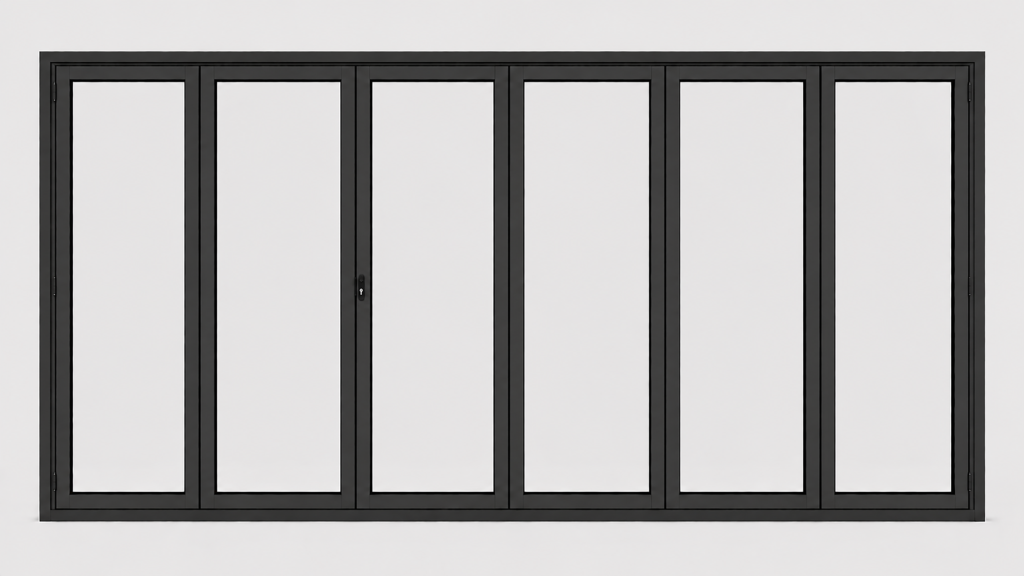 6-delad aluminiumvikdörr 4+2