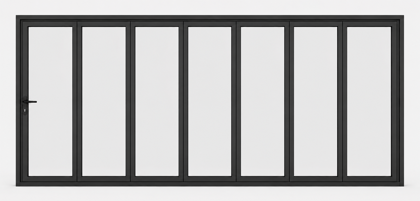 7-delad aluminiumvikdörr