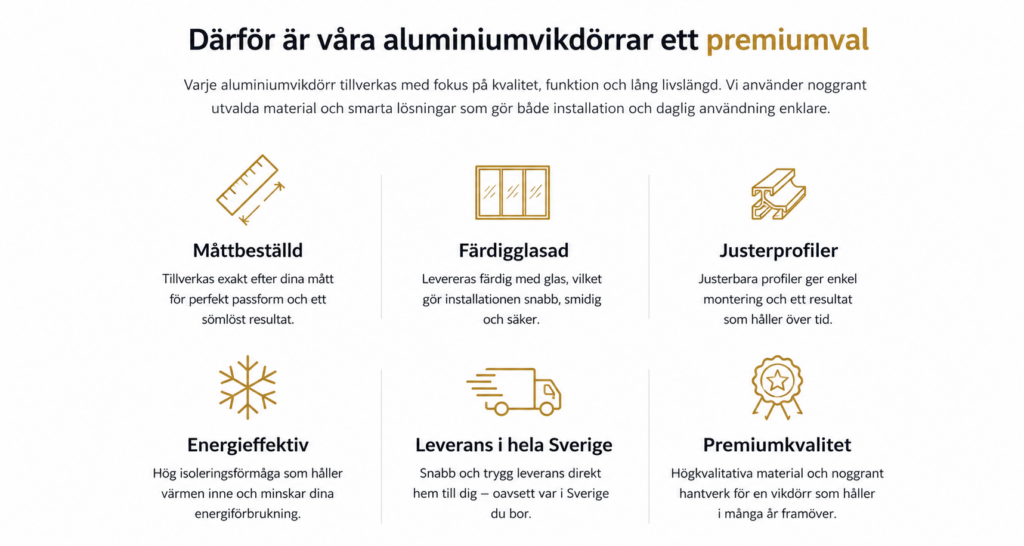 Aluminiumvikdörrar från Vikdörrar Shop