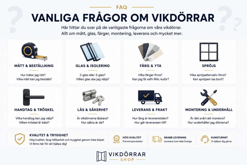 Vanliga frågor om vikdörrar och svar